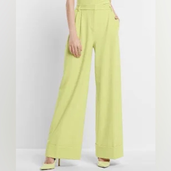 Express Stylist Super High Waisted Pleated Wide Leg Pant Size 10 - Picture 7 of 7